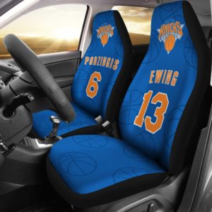 New York Knicks pair of car seat Covers customizable