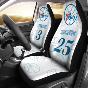 Philadelphia 76ers pair of car seat Covers customizable