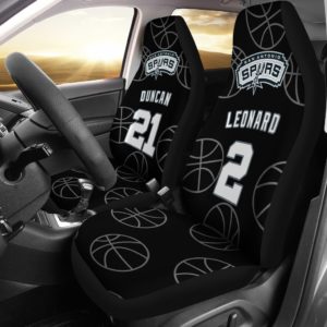 San Antonio Spurs pair of car seat Covers customizable