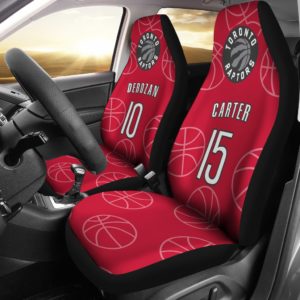 Toronto Raptors pair of car seat Covers customizable