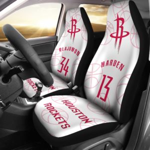 Houston Rockets pair of car seat Covers customizable