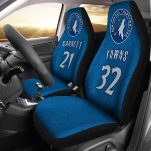 Minnesota Timberwolves pair of car seat Covers customizable