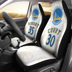 Golden State Warriors pair of car seat Covers customizable