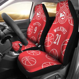 Atlanta Hawks pair of car seats Covers customizable