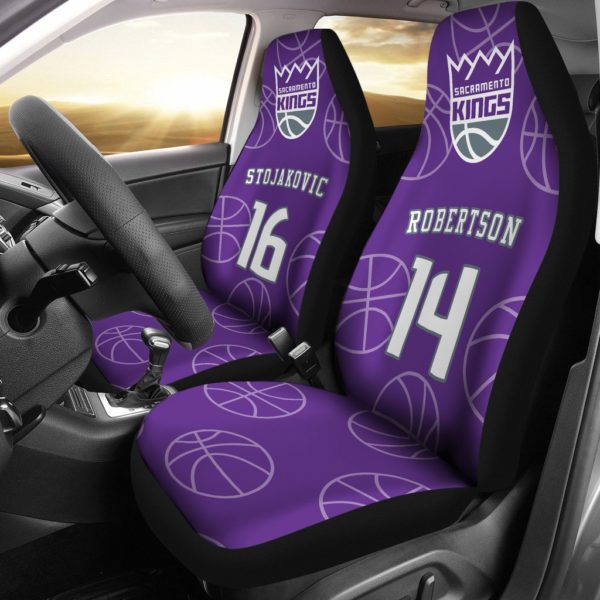 Sacramento Kings pair of car seat Covers customizable