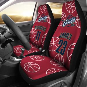 Cleveland Cavaliers pair of car seat Covers customizable