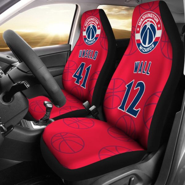 Washington Wizards pair of car seat Covers customizable