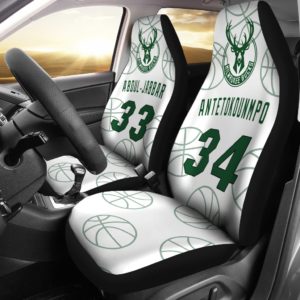 Milwaukee Bucks pair of car seat Covers customizable