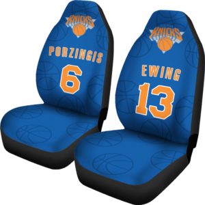 New York Knicks pair of car seat Covers customizable