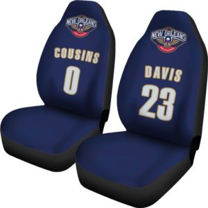 New Orleans Pelicans pair of car seat Covers customizable