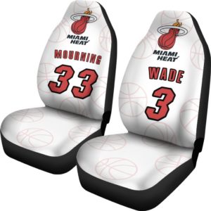 Miami Heat pair of car seat Covers customizable