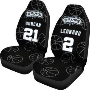 San Antonio Spurs pair of car seat Covers customizable