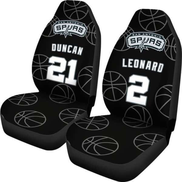 San Antonio Spurs pair of car seat Covers customizable - Image 2