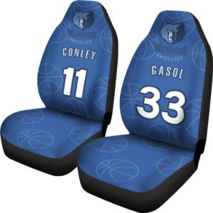 Memphis Grizzlies pair of car seat Covers customizable