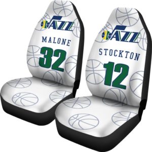 Utah Jazz pair of car seat Covers customizable