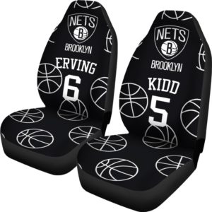 Brooklyn Nets pair of car seat Covers customizable