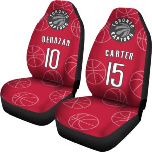 Toronto Raptors pair of car seat Covers customizable