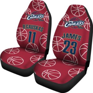 Cleveland Cavaliers pair of car seat Covers customizable