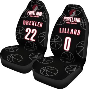 Portland Trail Blazers pair of car seat Covers customizable