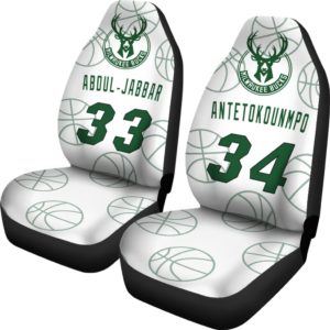 Milwaukee Bucks pair of car seat Covers customizable