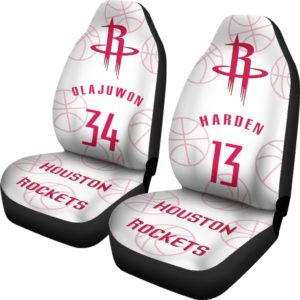 Houston Rockets pair of car seat Covers customizable