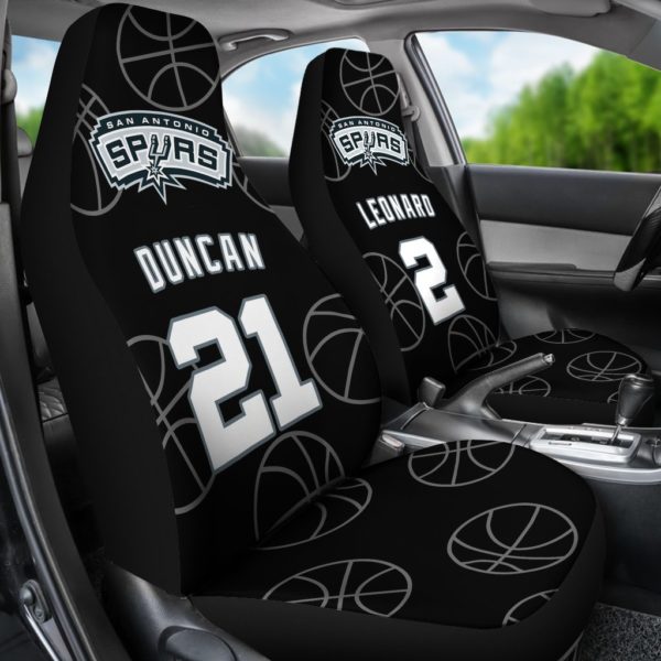 San Antonio Spurs pair of car seat Covers customizable - Image 3