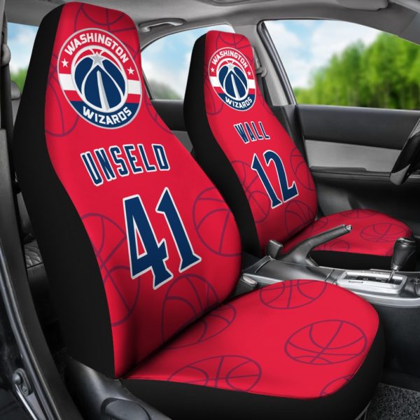 Washington Wizards pair of car seat Covers customizable - Image 3