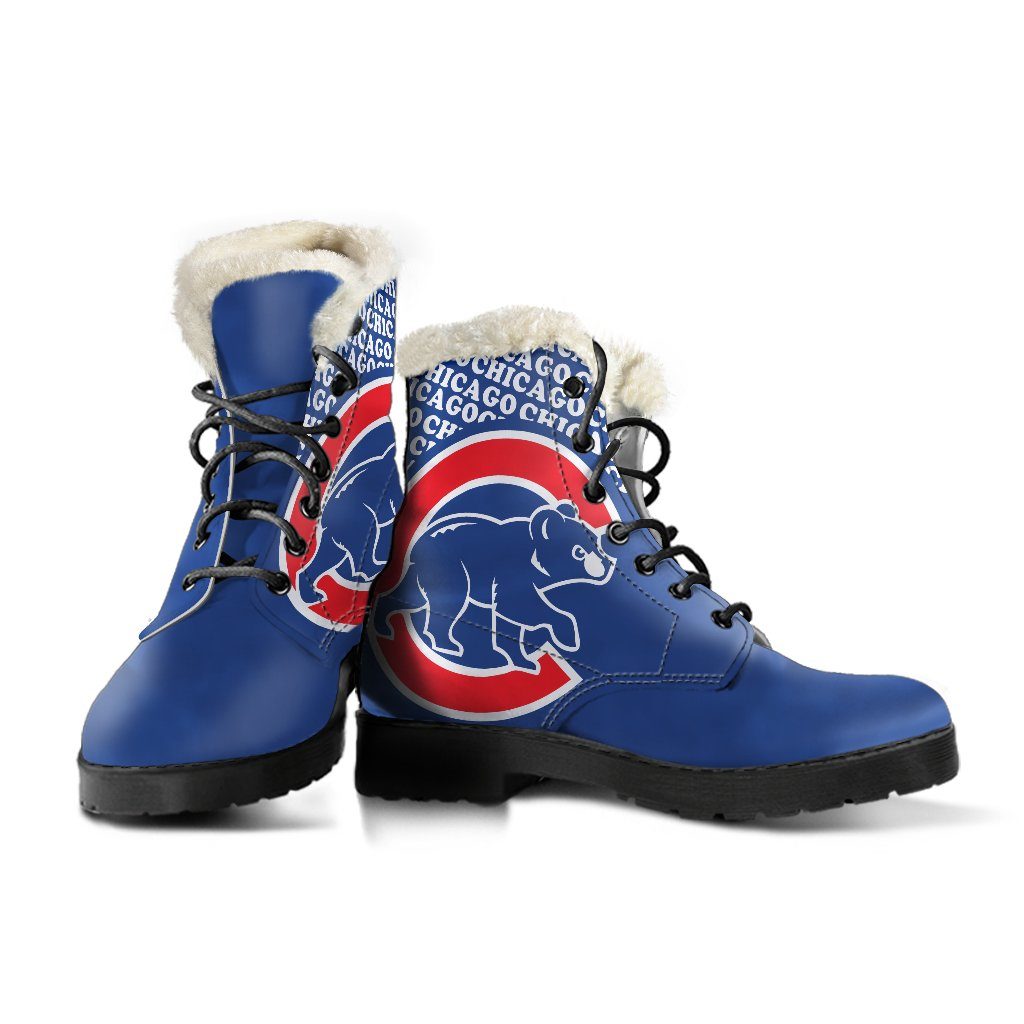 Chicago cubs Custom Winter boots easy canva