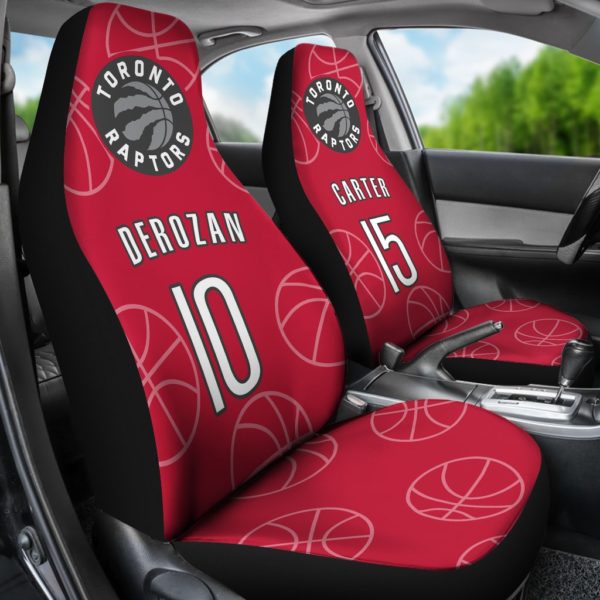 Toronto Raptors pair of car seat Covers customizable - Image 3