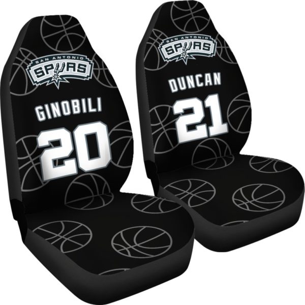 San Antonio Spurs pair of car seat Covers customizable Duncan/Ginobili - Image 4