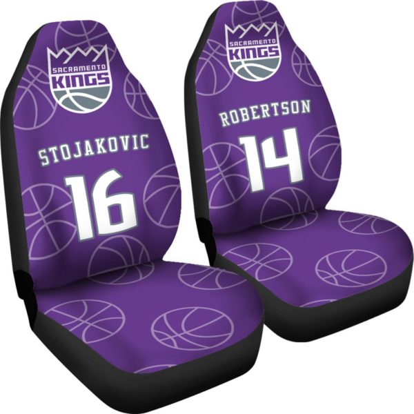 Sacramento Kings pair of car seat Covers customizable - Image 4