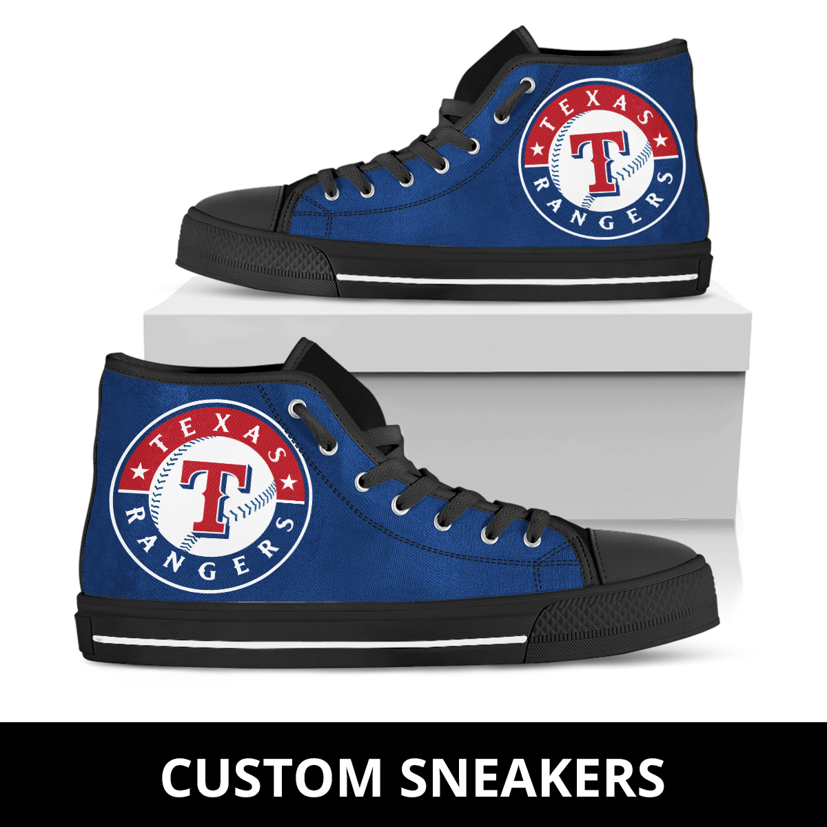 Texas Rangers High Low Top Fan Custom Running Shoes Sneakers Trainers ...