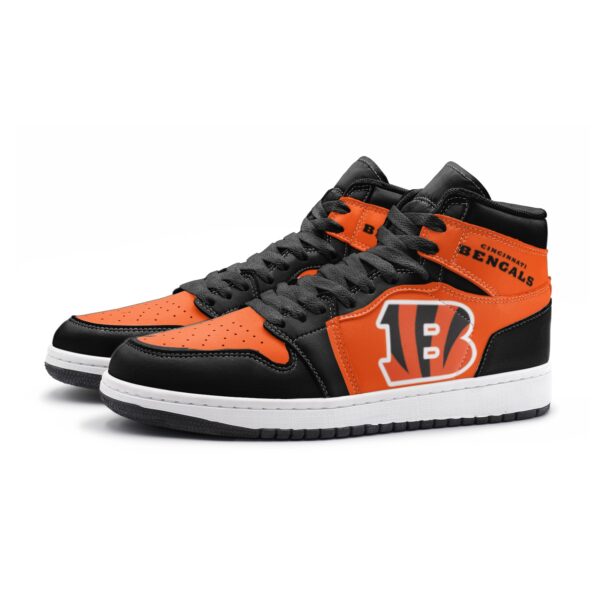 Cincinnati Bengals Fan Unofficial Handmade Shoes, sneakers, trainers Unisex, Jordan Style custom shoes - Image 2