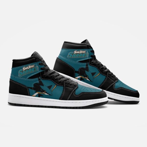 San Jose Sharks Fan Unofficial Handmade Shoes, sneakers, trainers Unisex, Jordan Style custom shoes - Image 4