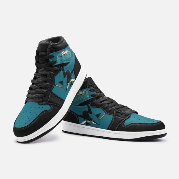 San Jose Sharks Fan Unofficial Handmade Shoes, sneakers, trainers Unisex, Jordan Style custom shoes - Image 3