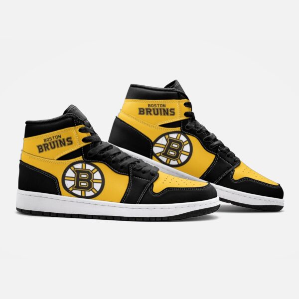 Boston Bruins Fan Unofficial Handmade Shoes, sneakers, trainers Unisex, Jordan Style custom shoes - Image 4