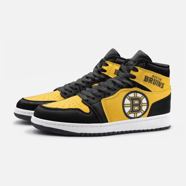 Boston Bruins Fan Unofficial Handmade Shoes, sneakers, trainers Unisex, Jordan Style custom shoes - Image 3