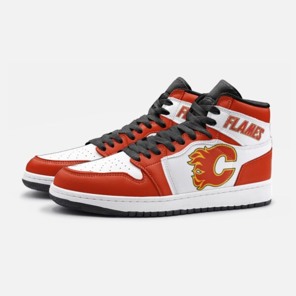 Calgary Flames Fan Unofficial Handmade Shoes, sneakers, trainers Unisex, Jordan Style custom shoes - Image 4