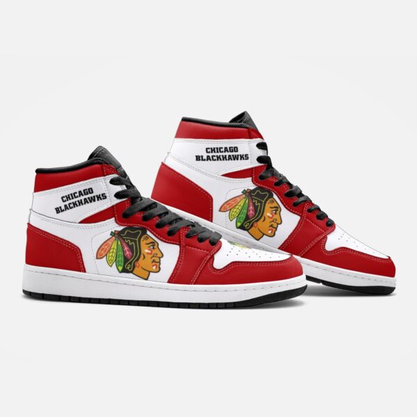 Chicago Blackhawks Fan Unofficial Handmade Shoes, sneakers, trainers Unisex, Jordan Style custom shoes - Image 4