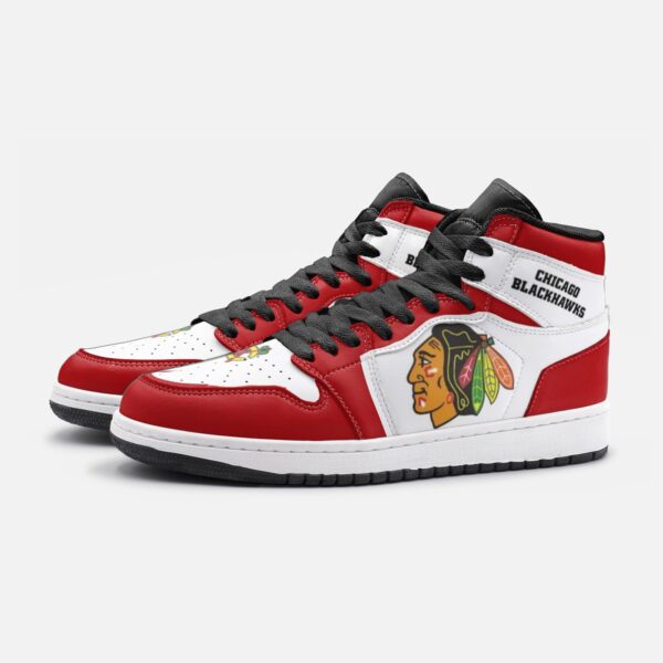 Chicago Blackhawks Fan Unofficial Handmade Shoes, sneakers, trainers Unisex, Jordan Style custom shoes - Image 2