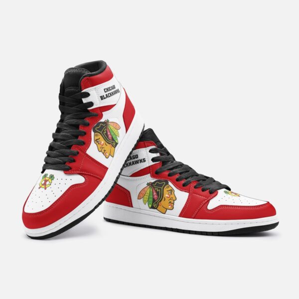 Chicago Blackhawks Fan Unofficial Handmade Shoes, sneakers, trainers Unisex, Jordan Style custom shoes - Image 3