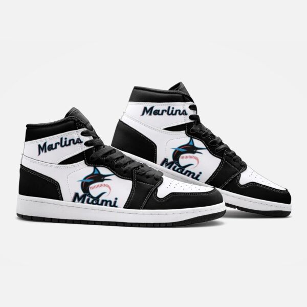 Miami Marlins Fan Unofficial Handmade Shoes, sneakers, trainers Unisex, Jordan Style custom shoes - Image 4