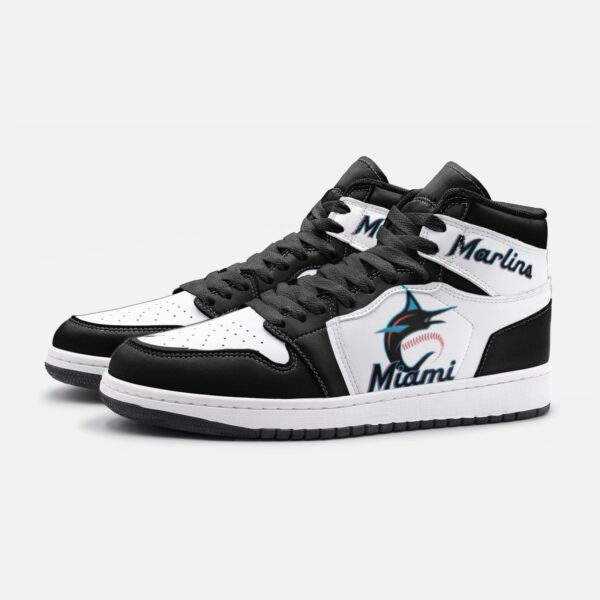 Miami Marlins Fan Unofficial Handmade Shoes, sneakers, trainers Unisex, Jordan Style custom shoes - Image 3