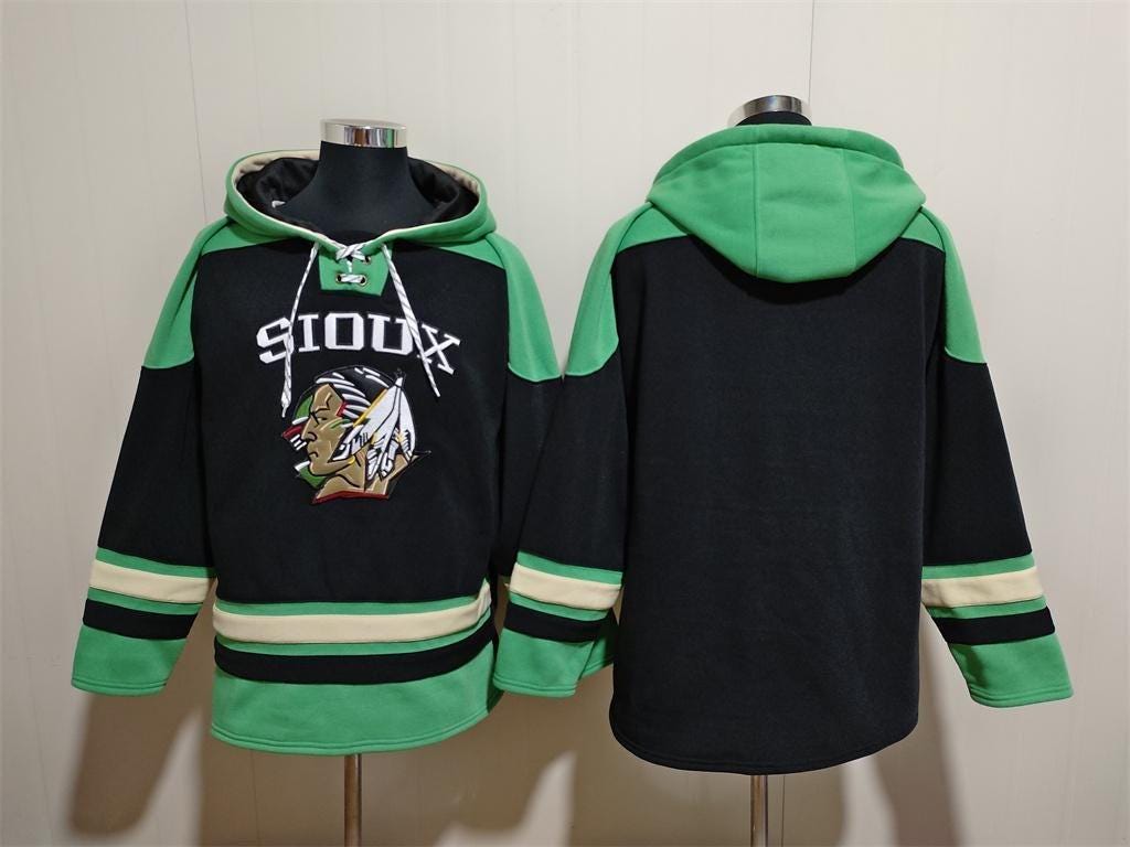 Vintage Sioux Hockey Hoodie – Retro Style Team Apparel with Bold Logo for Fans and Collectors